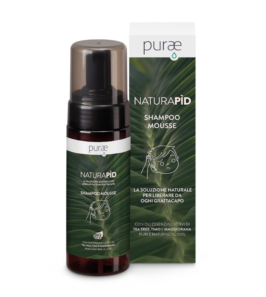 Purae Naturapìd Pěnový šampon proti vším s esenciálními oleji 150 ml Purae