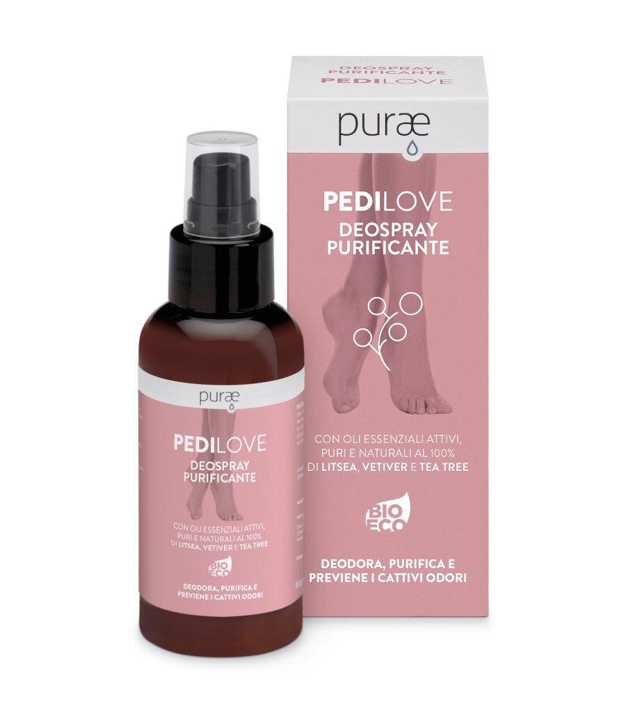 Purae Pedilove Deodorační sprej na nohy s esenciálními oleji 100 ml Purae