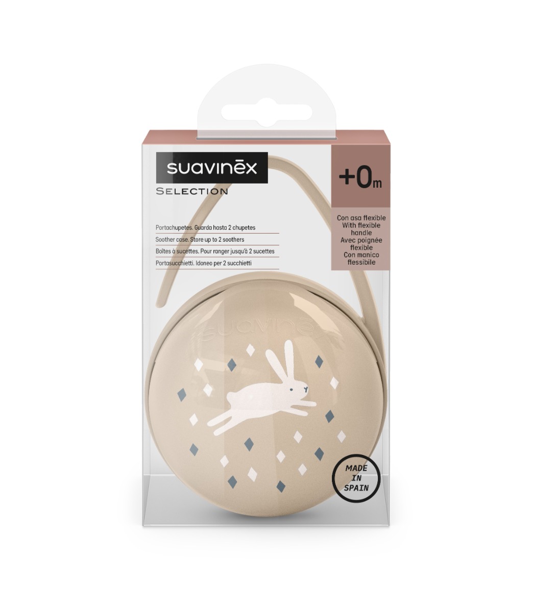 Suavinex Wonderland Duo Krabička na šidítka 1 ks hnědá Suavinex