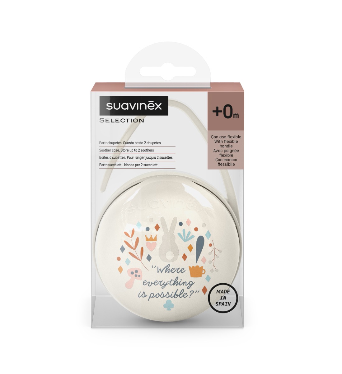 Suavinex Wonderland Duo Krabička na šidítka 1 ks krémová Suavinex