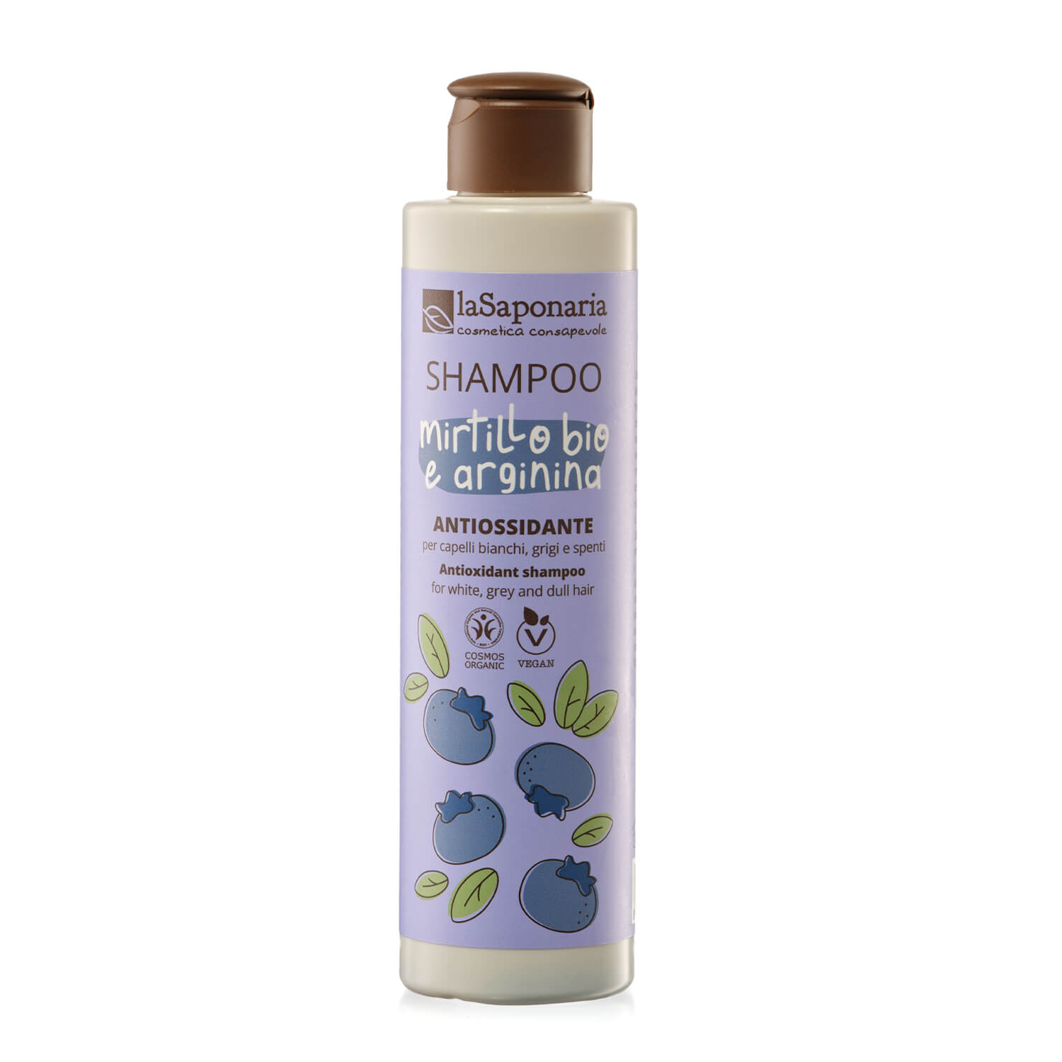 laSaponaria Antioxidační šampon na šedivé vlasy s BIO borůvkou a argininem 200 ml laSaponaria