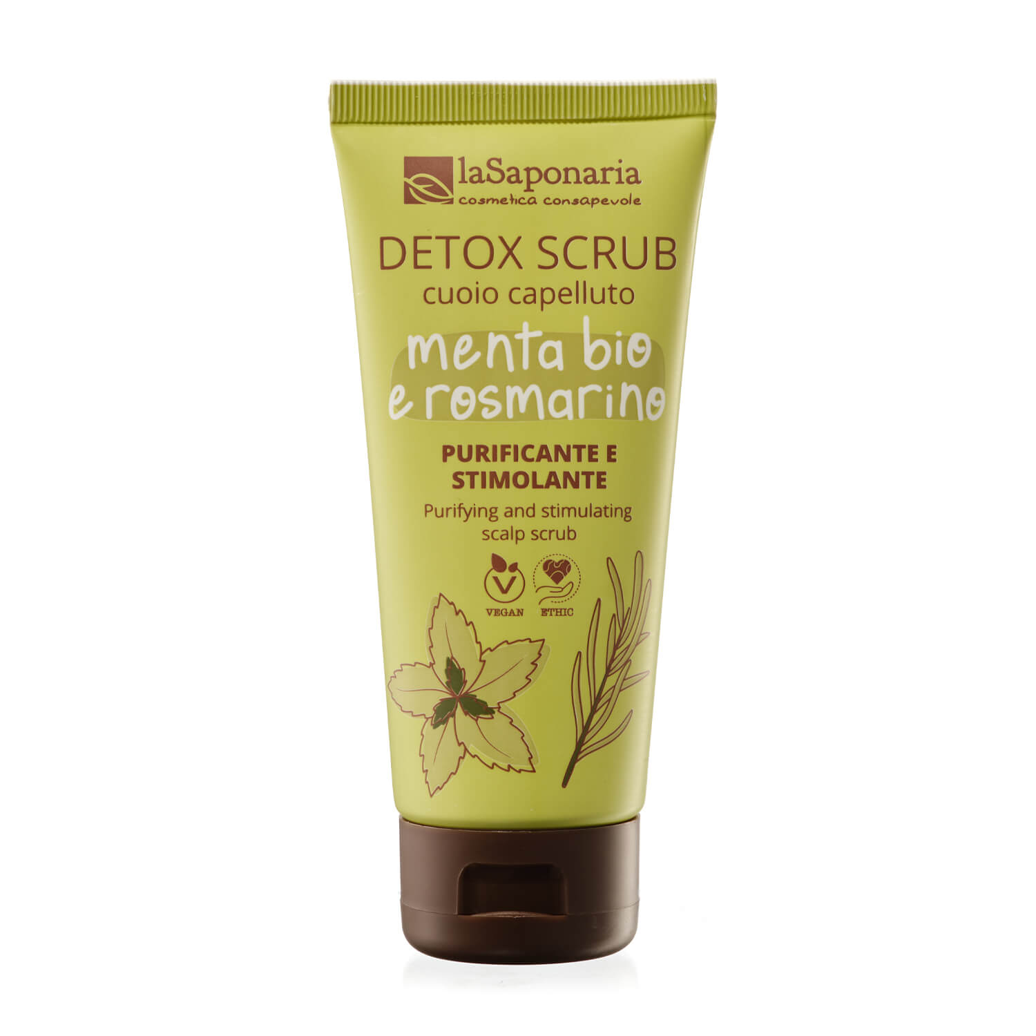 laSaponaria Detoxikační peeling na pokožku hlavy s mátou a rozmarýnem 100 ml laSaponaria