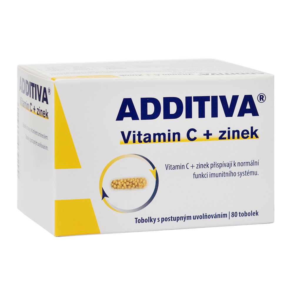 Additiva Vitamín C + zinek 80 tobolek Additiva