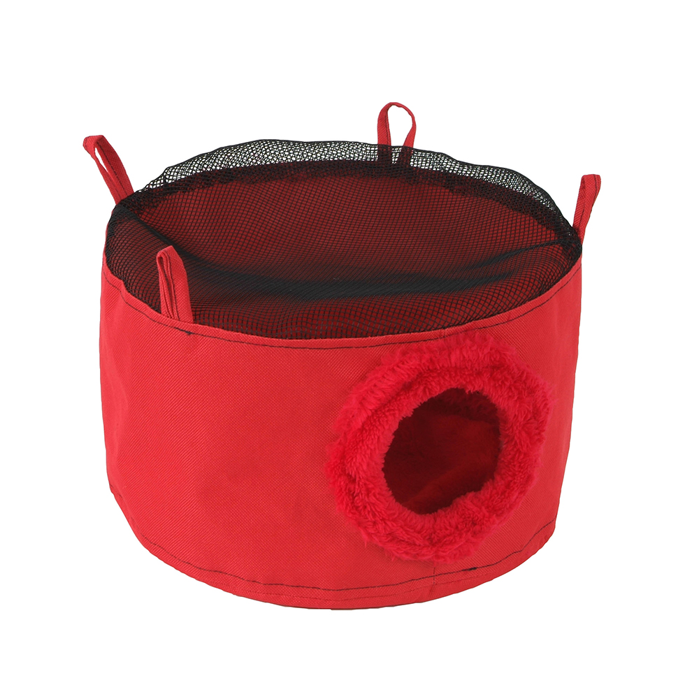 Akinu HUGS Závěsný domeček pro hlodavce červený ⌀ 30 cm x 12 cm Akinu