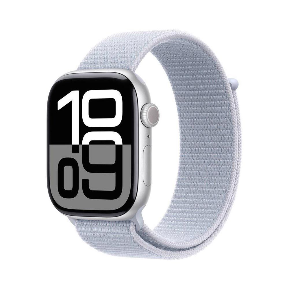 Apple Watch S10 42 mm sport loop chytré hodinky silver/blue cloud Apple
