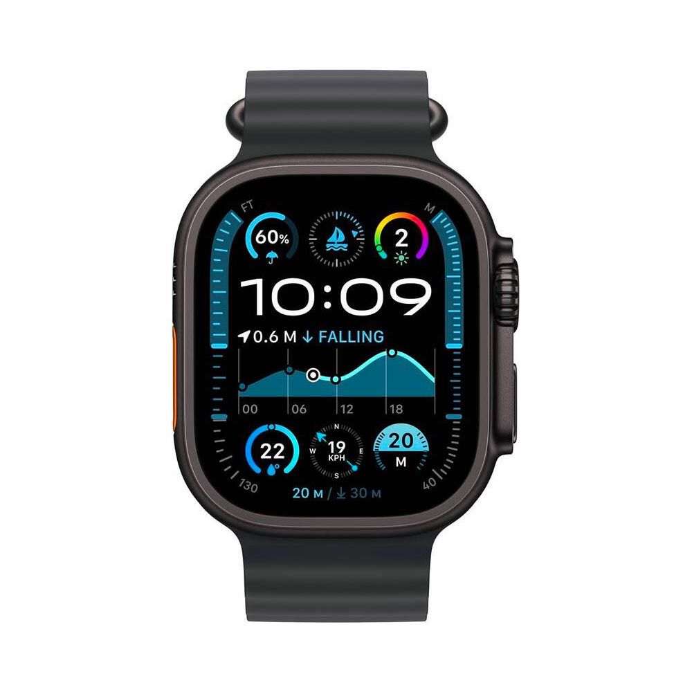 Apple Watch Ultra 2 49 mm M oceánský řemínek chytré hodinky black Apple