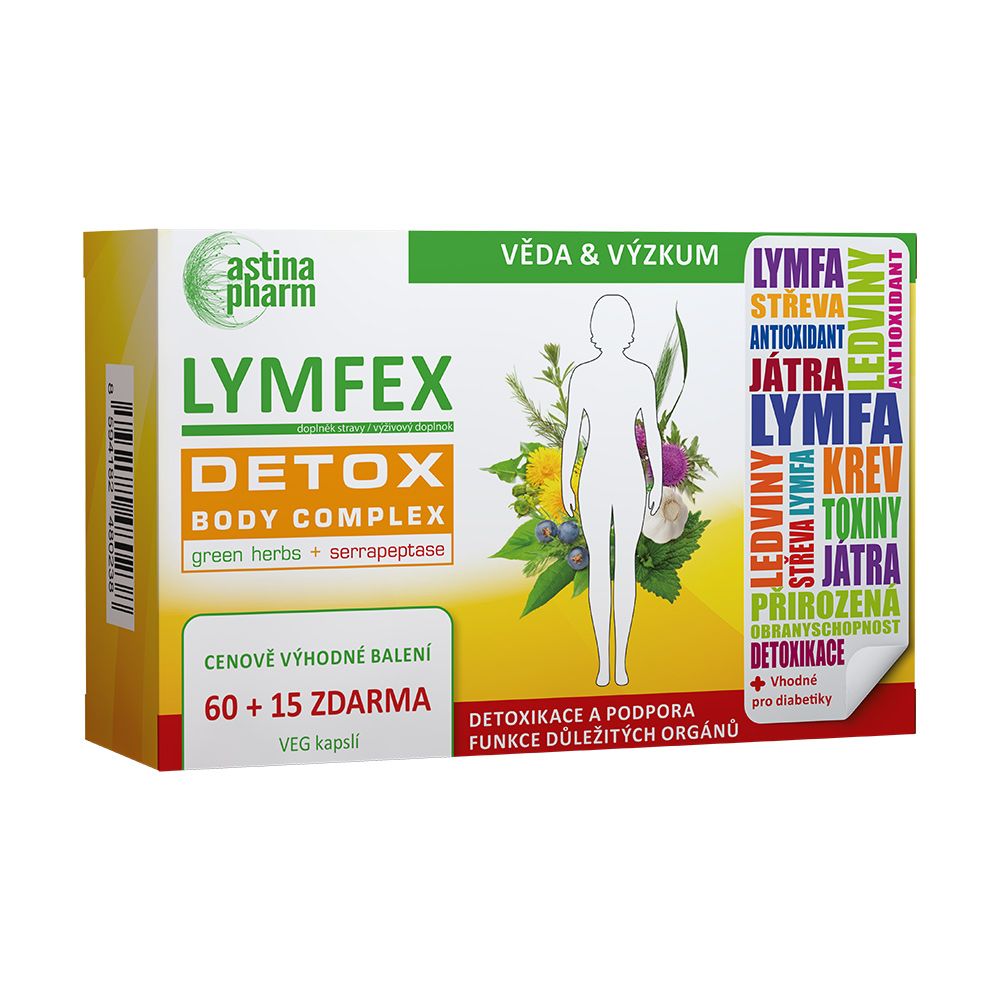 Astina LYMFEX detox body complex 60+15 kapslí Astina