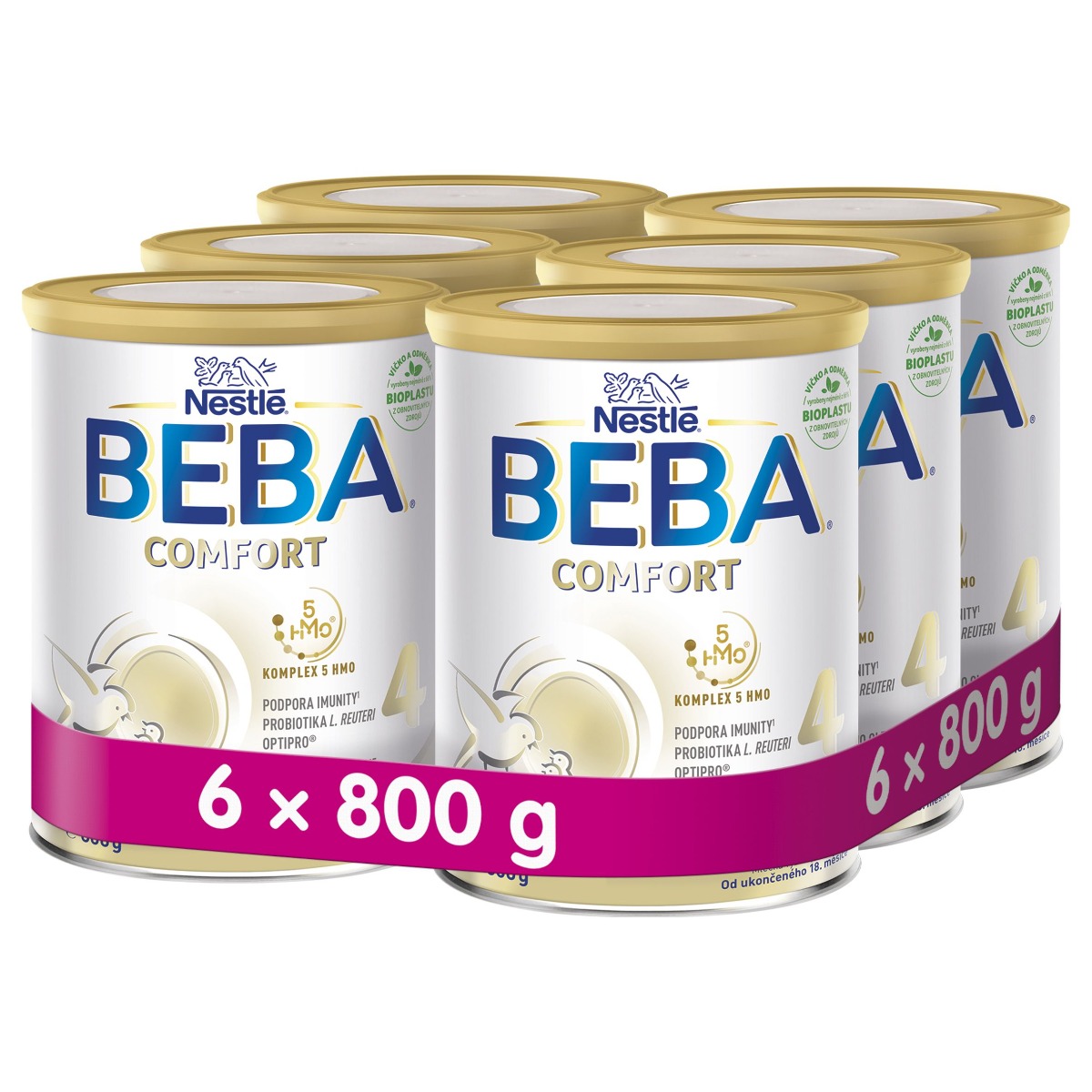 BEBA COMFORT 4 5HMO 6x800 g BEBA