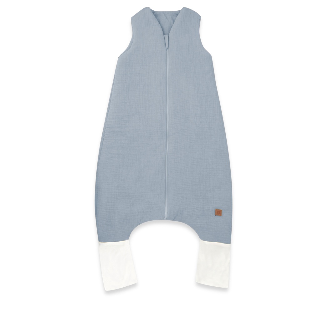Baby Nellys Mušelínový spací vak se zahrnovacími nohavičkami - jeans