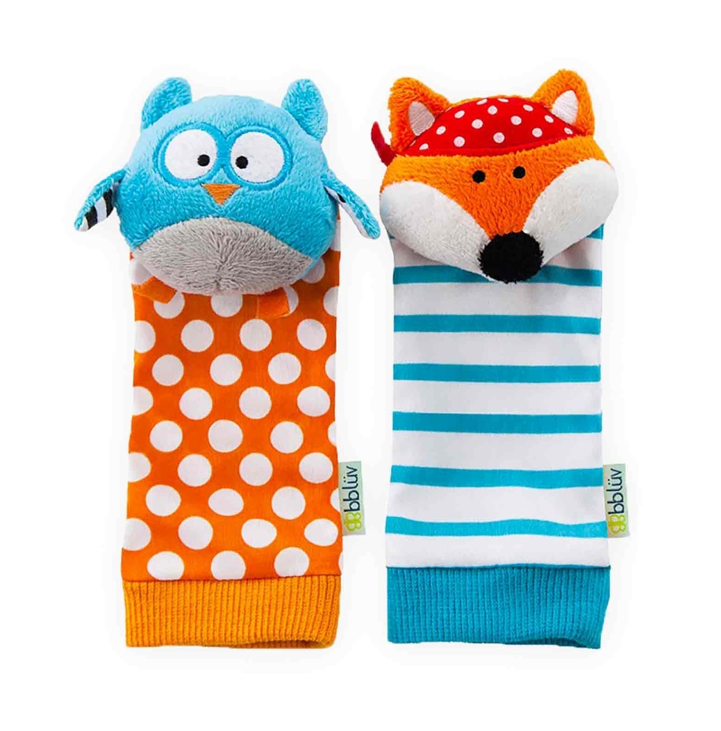Bblüv Chrastící ponožky Düo Owl/Fox 1 pár Bblüv
