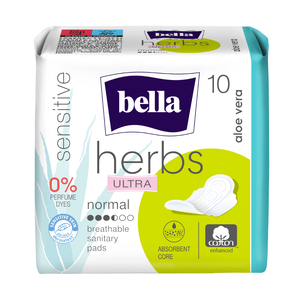 Bella Herbs Aloe Vera Normal hygienické vložky 10 ks Bella