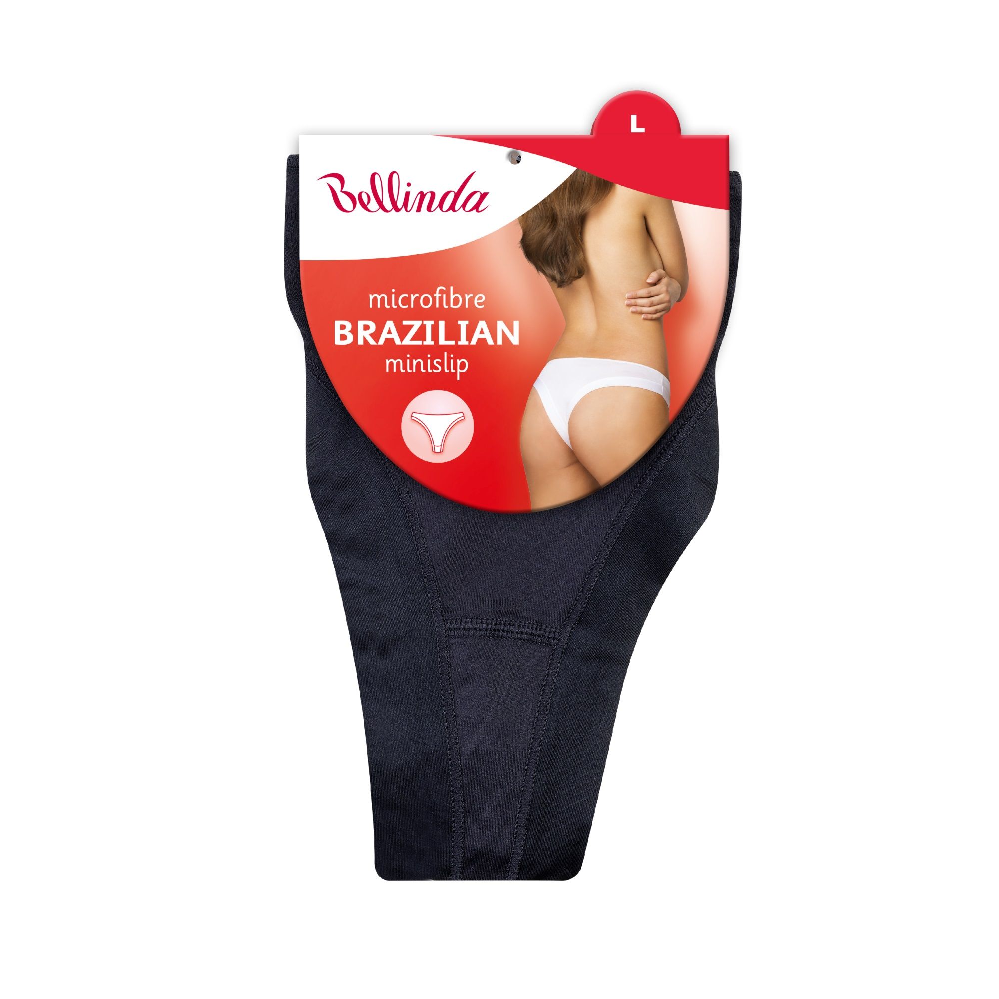 Bellinda Dámské kalhotky Brazilian vel. L 1 ks černé Bellinda