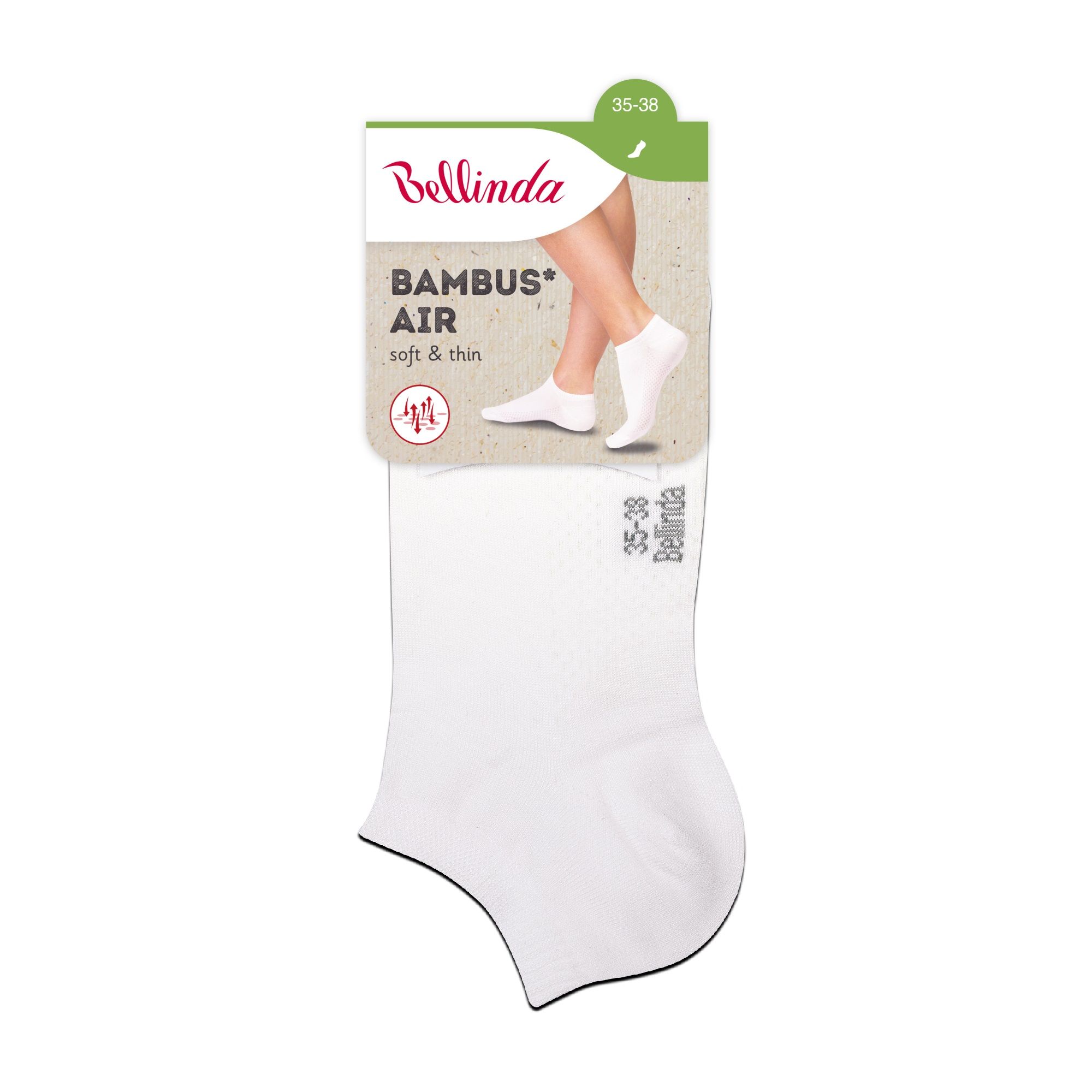 Bellinda Dámské nízké bambusové ponožky vel. 35–38 1 pár bílé Bellinda