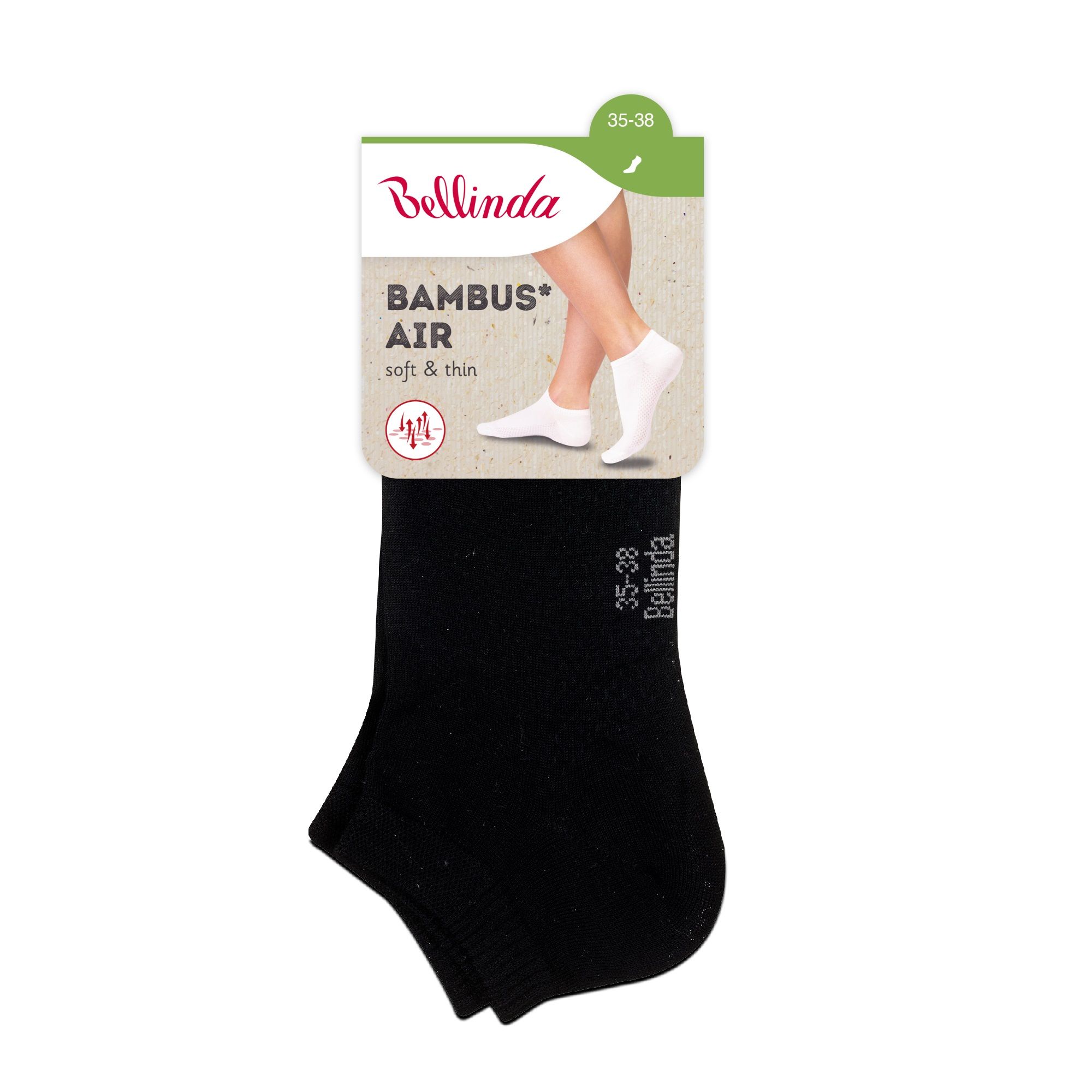 Bellinda Dámské nízké bambusové ponožky vel. 35–38 1 pár černé Bellinda