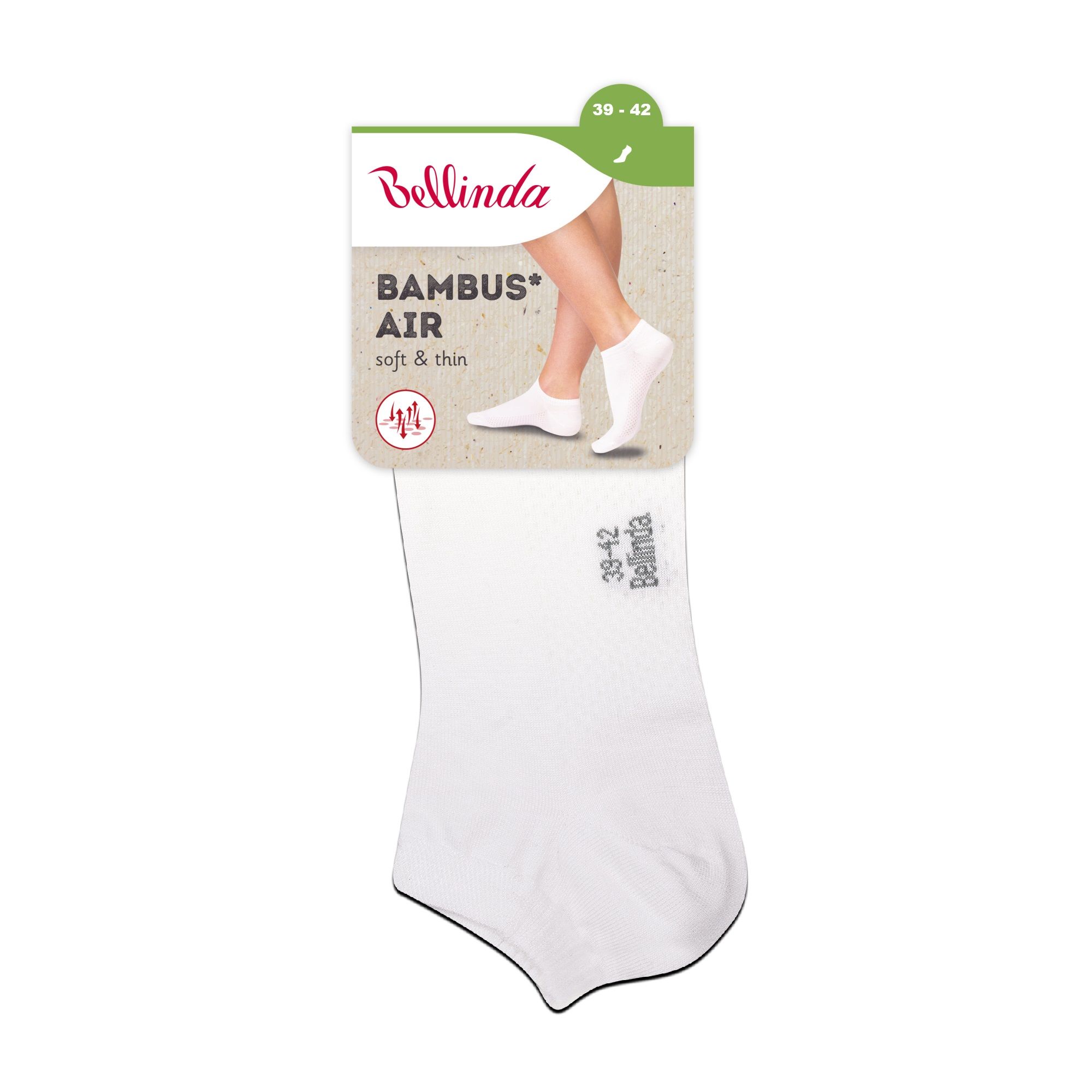 Bellinda Dámské nízké bambusové ponožky vel. 39–42 1 pár bílé Bellinda