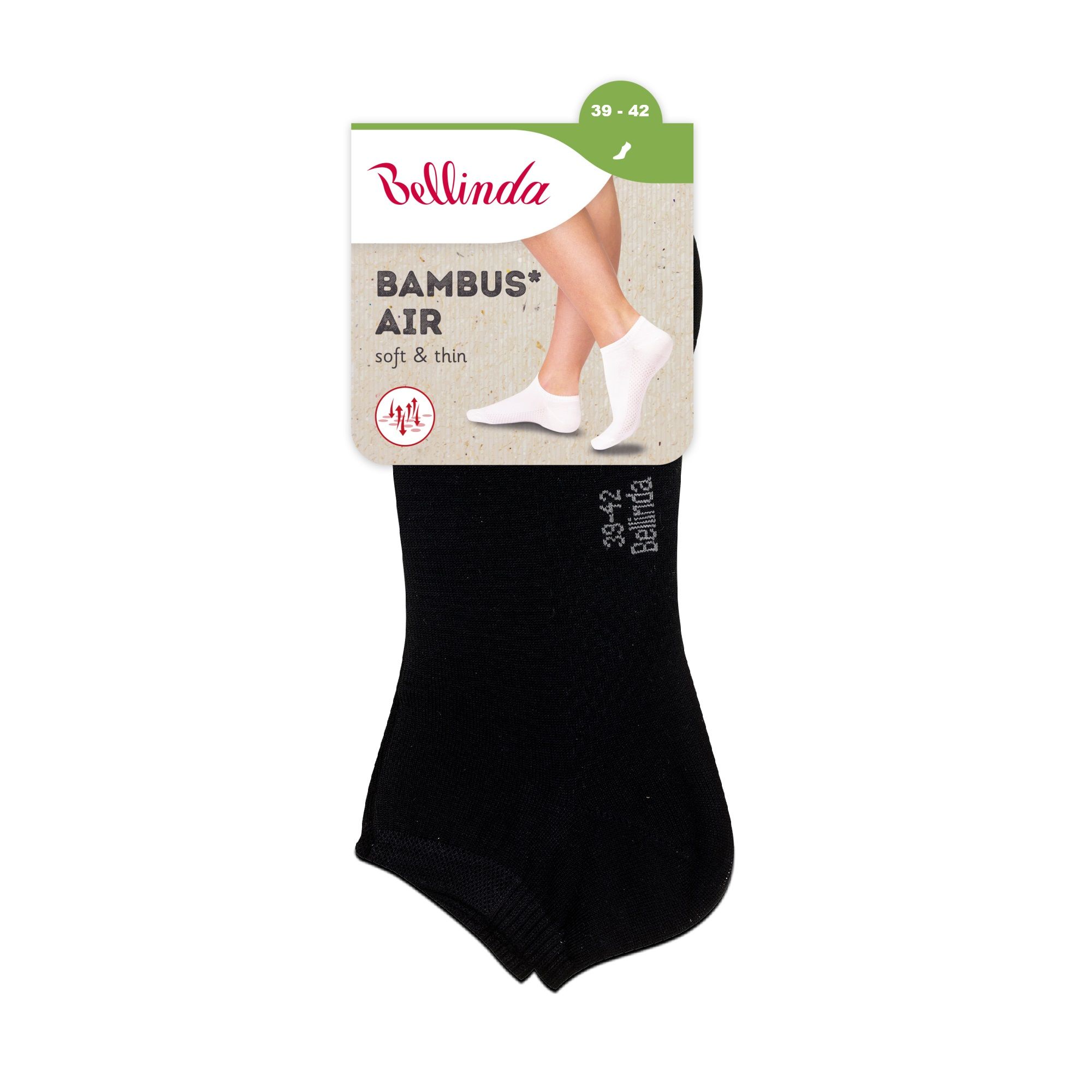 Bellinda Dámské nízké bambusové ponožky vel. 39–42 1 pár černé Bellinda