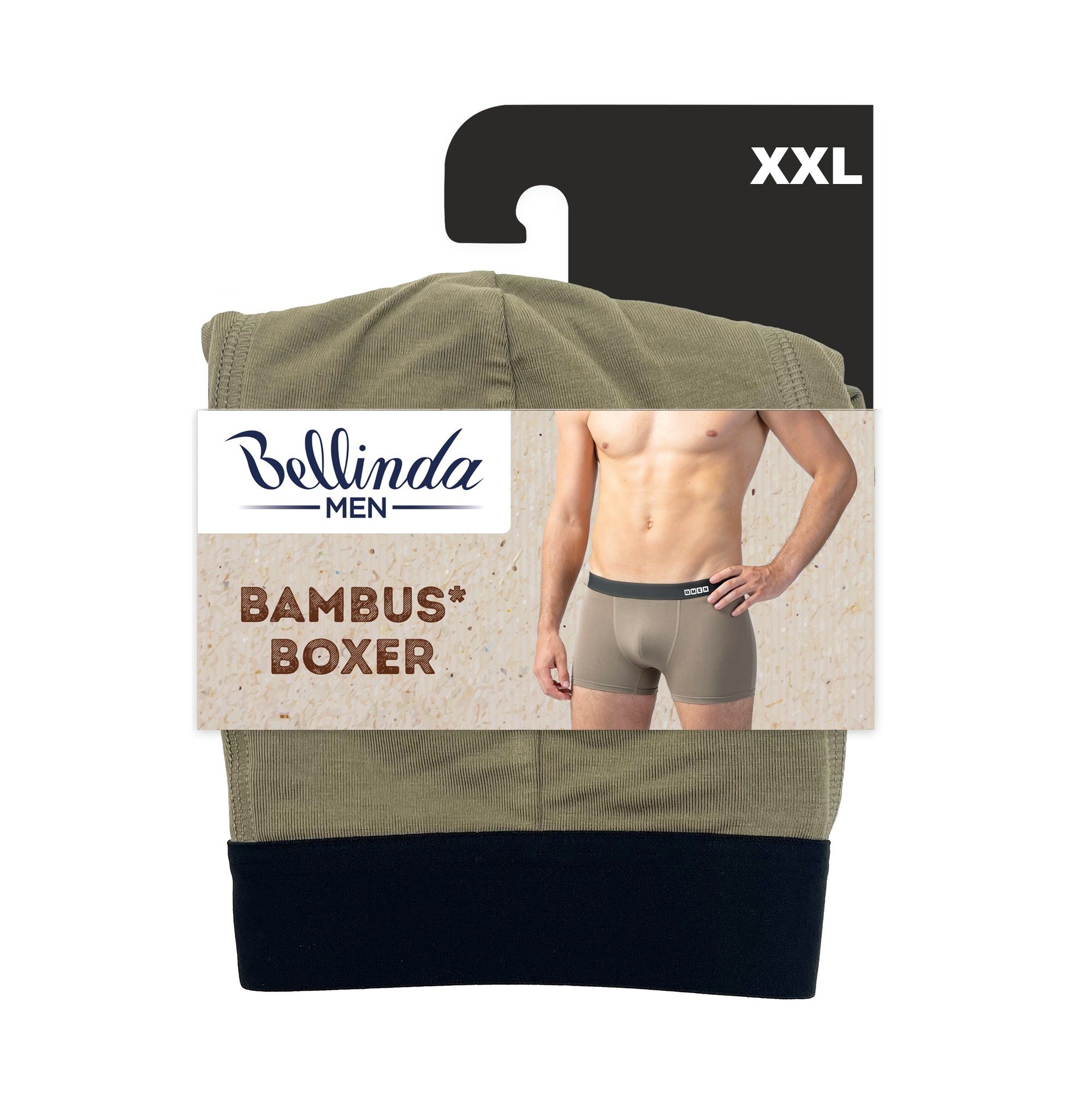 Bellinda Pánské bambusové boxerky vel. XXL 1 ks khaki Bellinda