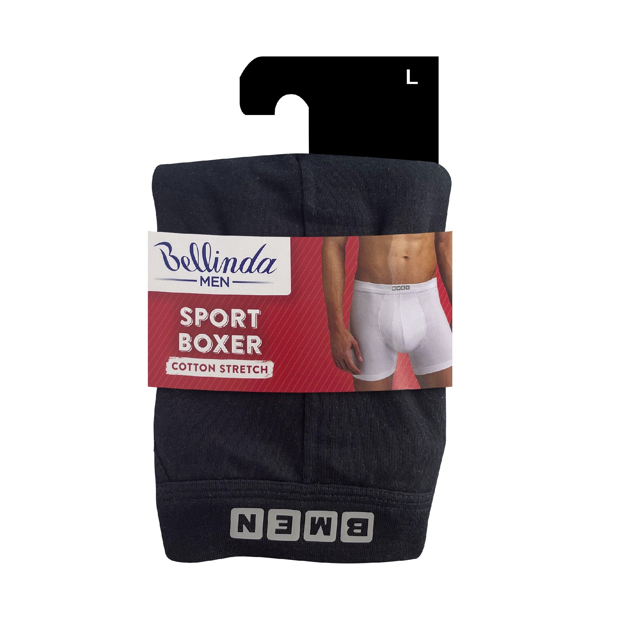 Bellinda Pánské bavlněné boxerky Sport vel. L 1 ks černé Bellinda