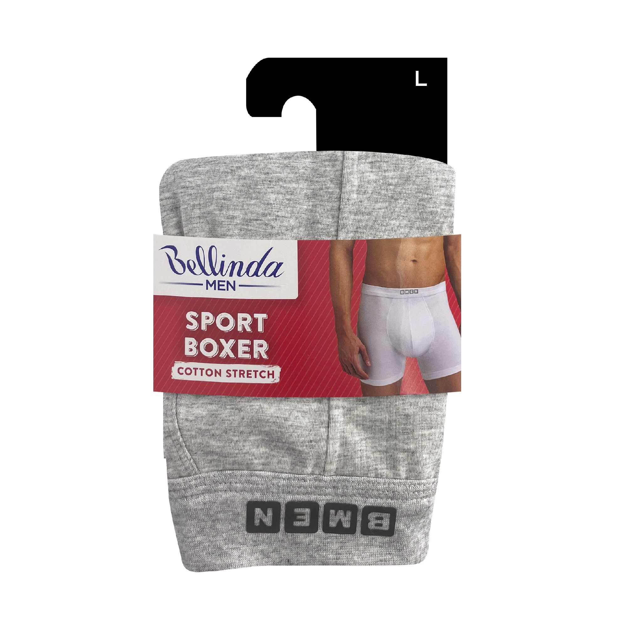 Bellinda Pánské bavlněné boxerky Sport vel. L 1 ks šedé Bellinda