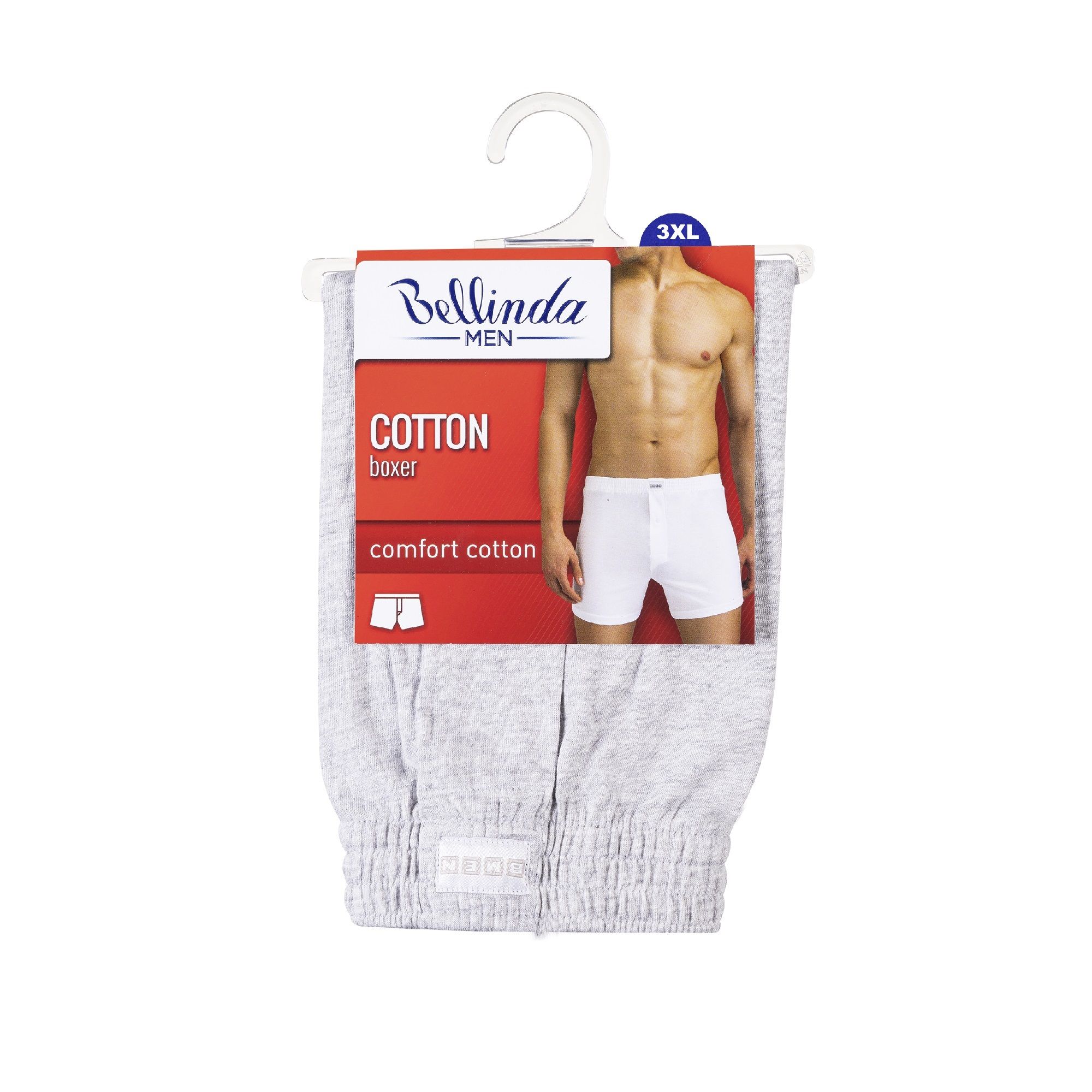 Bellinda Pánské bavlněné boxerky vel. 3XL 1 ks šedé Bellinda