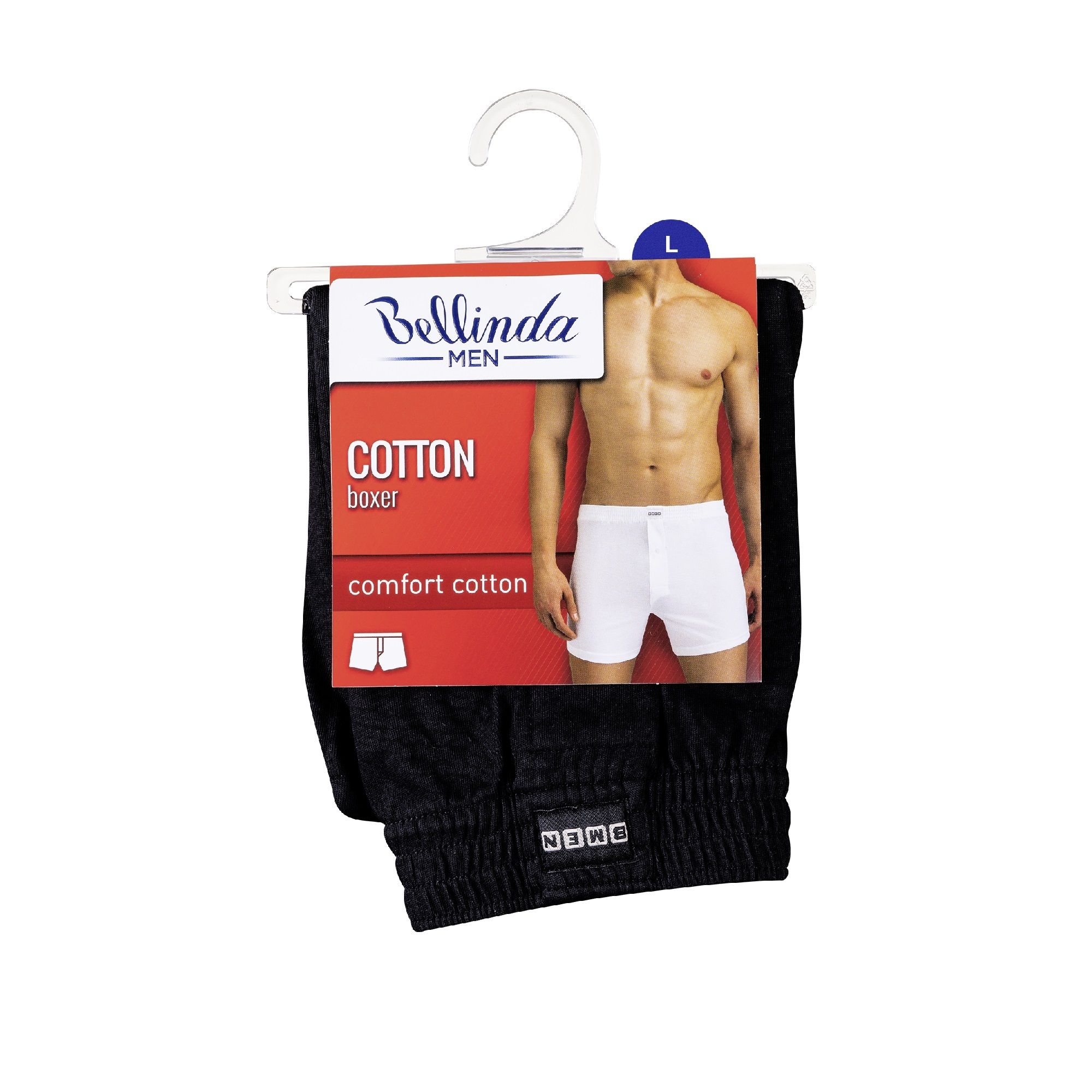 Bellinda Pánské bavlněné boxerky vel. L 1 ks černé Bellinda