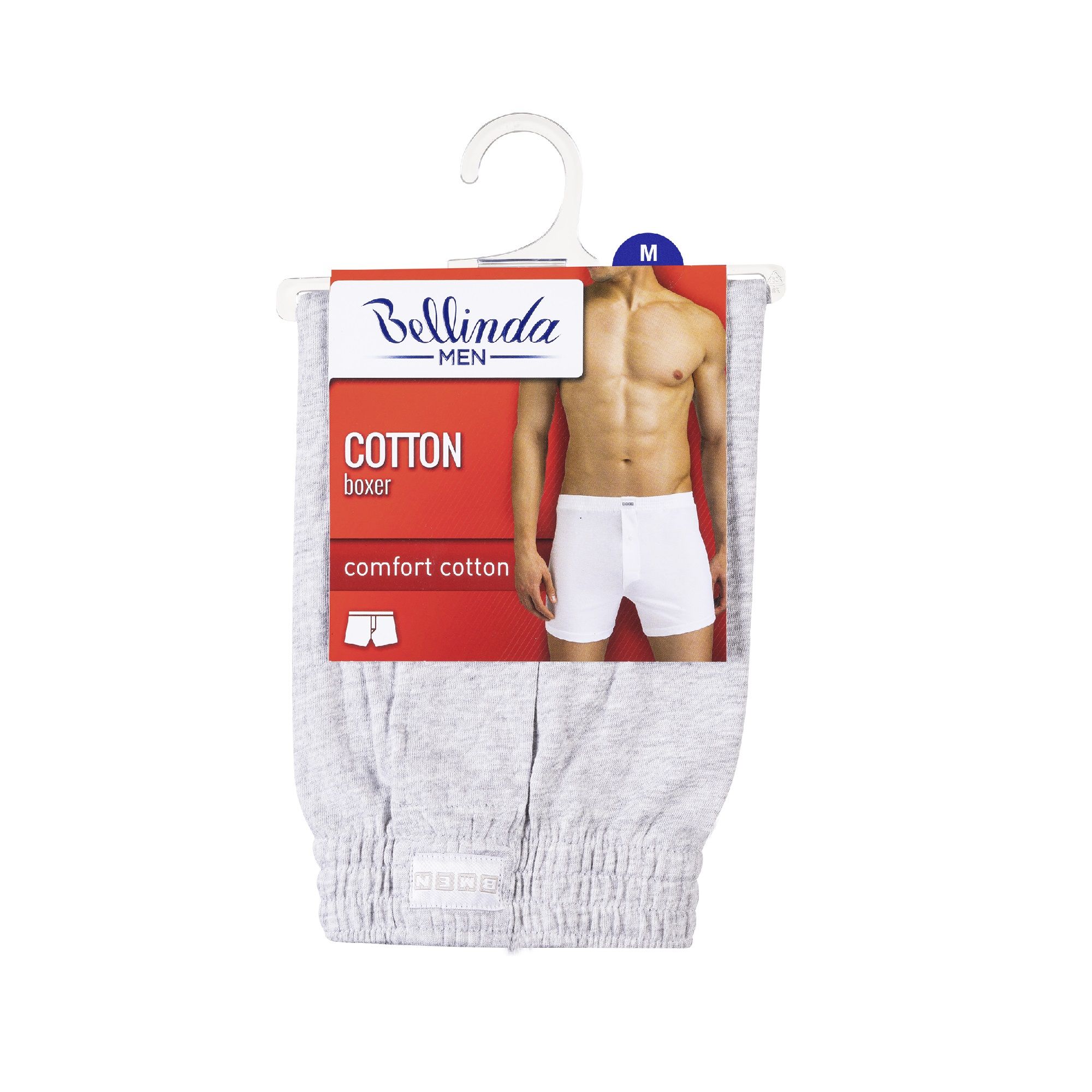 Bellinda Pánské bavlněné boxerky vel. M 1 ks šedé Bellinda