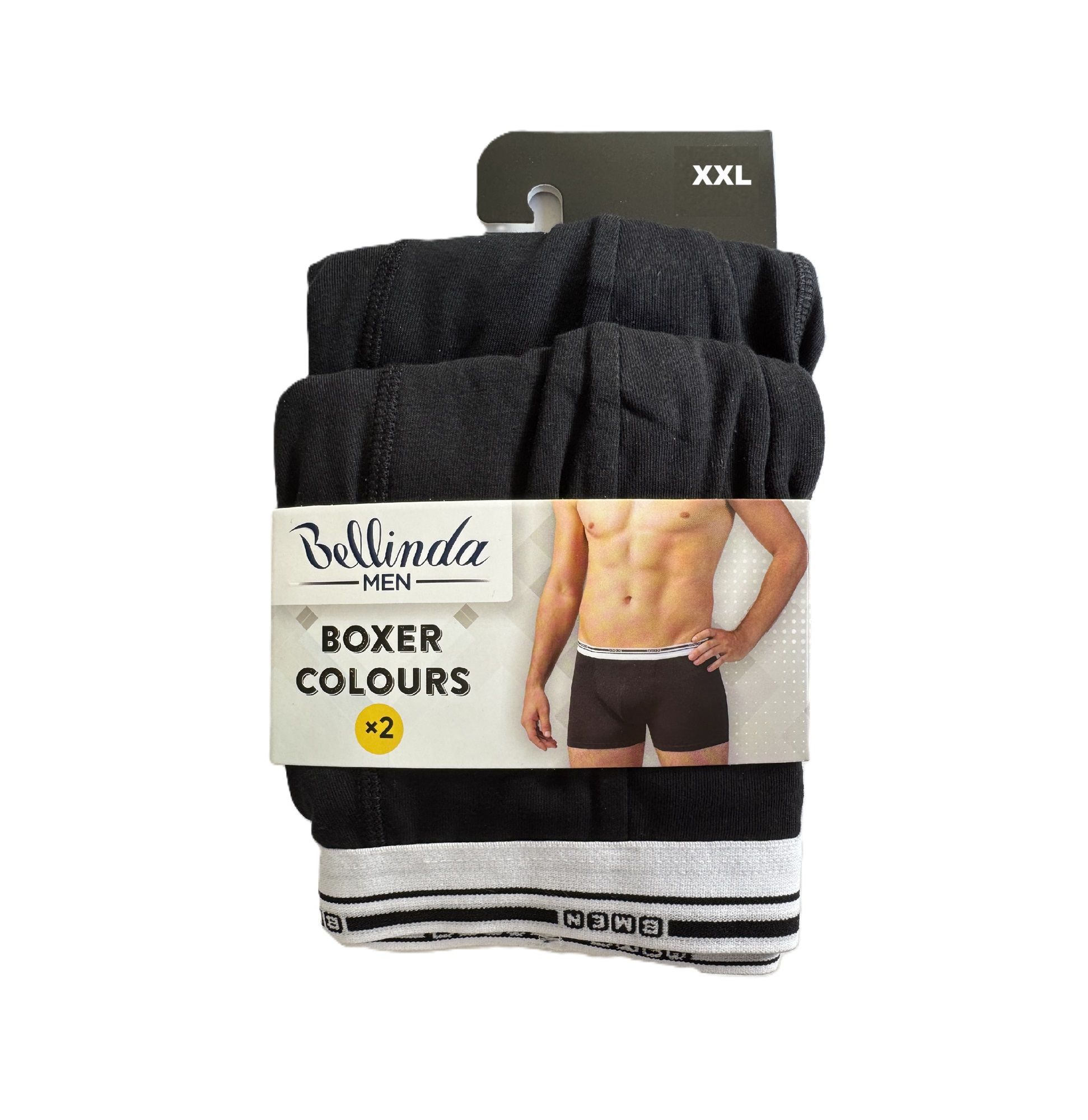 Bellinda Pánské bavlněné boxerky vel. XXL 2 ks černé Bellinda