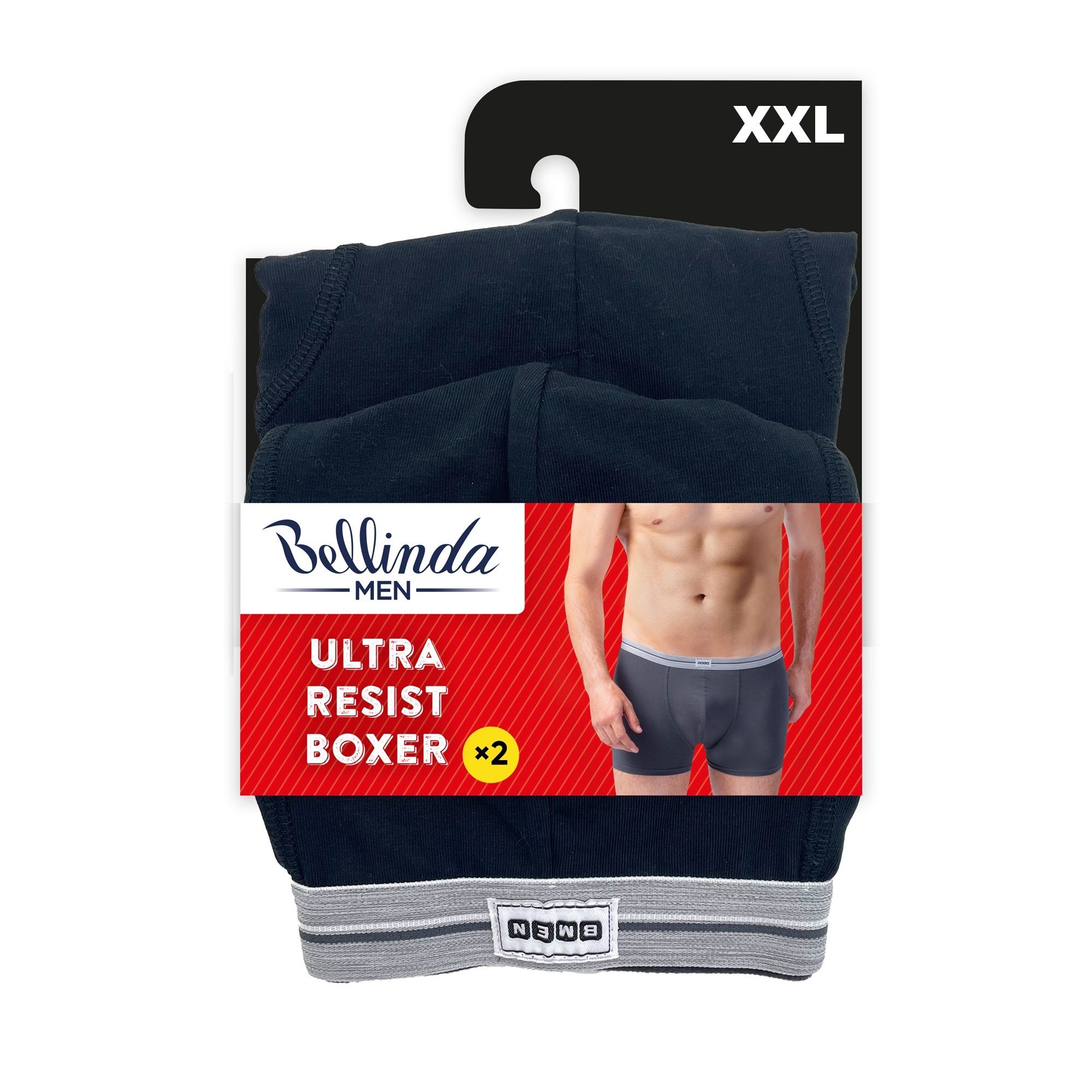 Bellinda Pánské strečové boxerky Ultra resist vel. XXL 2 ks černé Bellinda