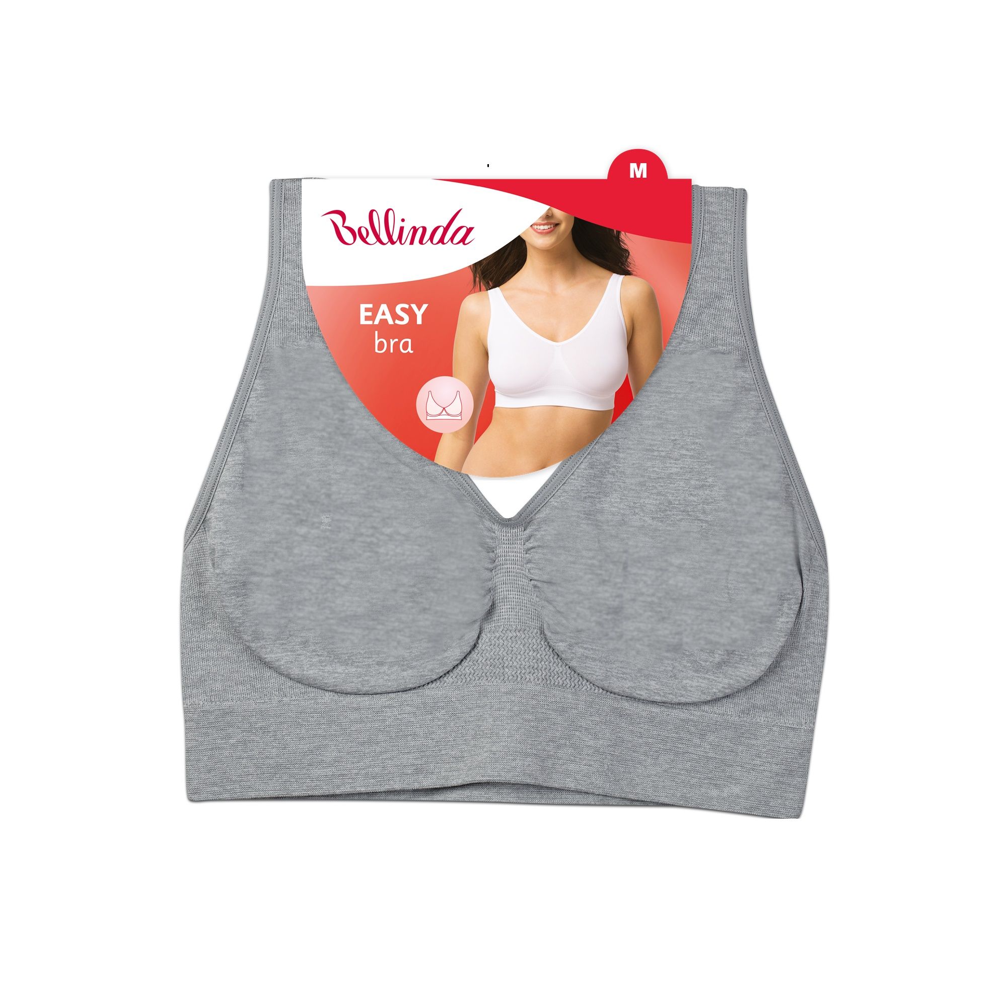 Bellinda Podprsenka elastická Easy bra vel. M šedá Bellinda
