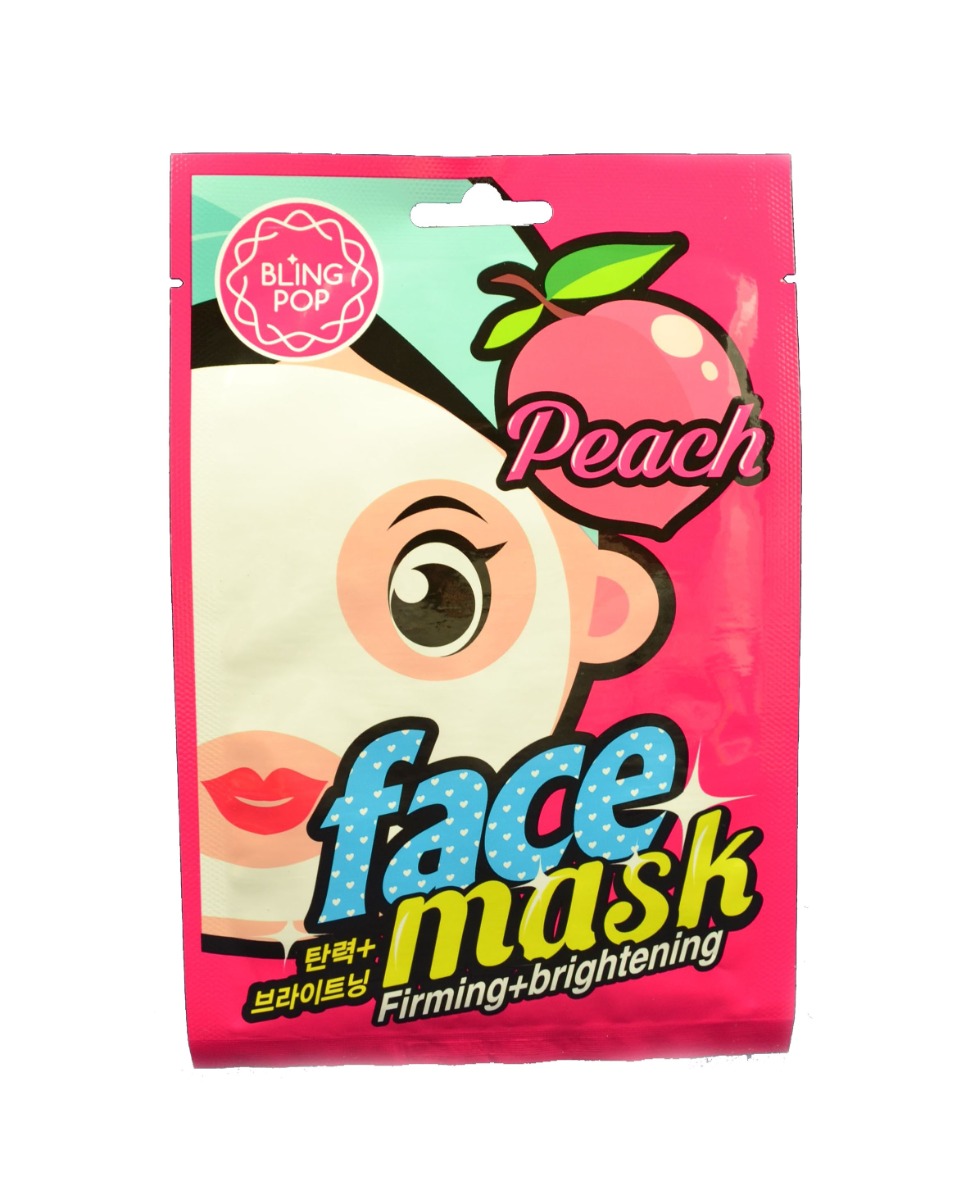 Bling Pop Peach zpěvňující a rozjasňující maska 20 ml Bling Pop