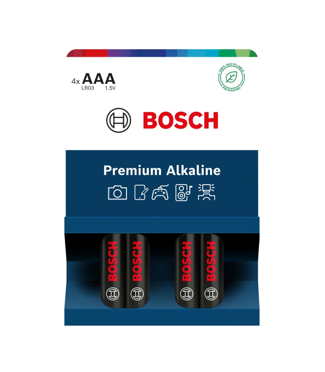 Bosch Premium Alkaline AAA LR03 baterie 4 ks Bosch