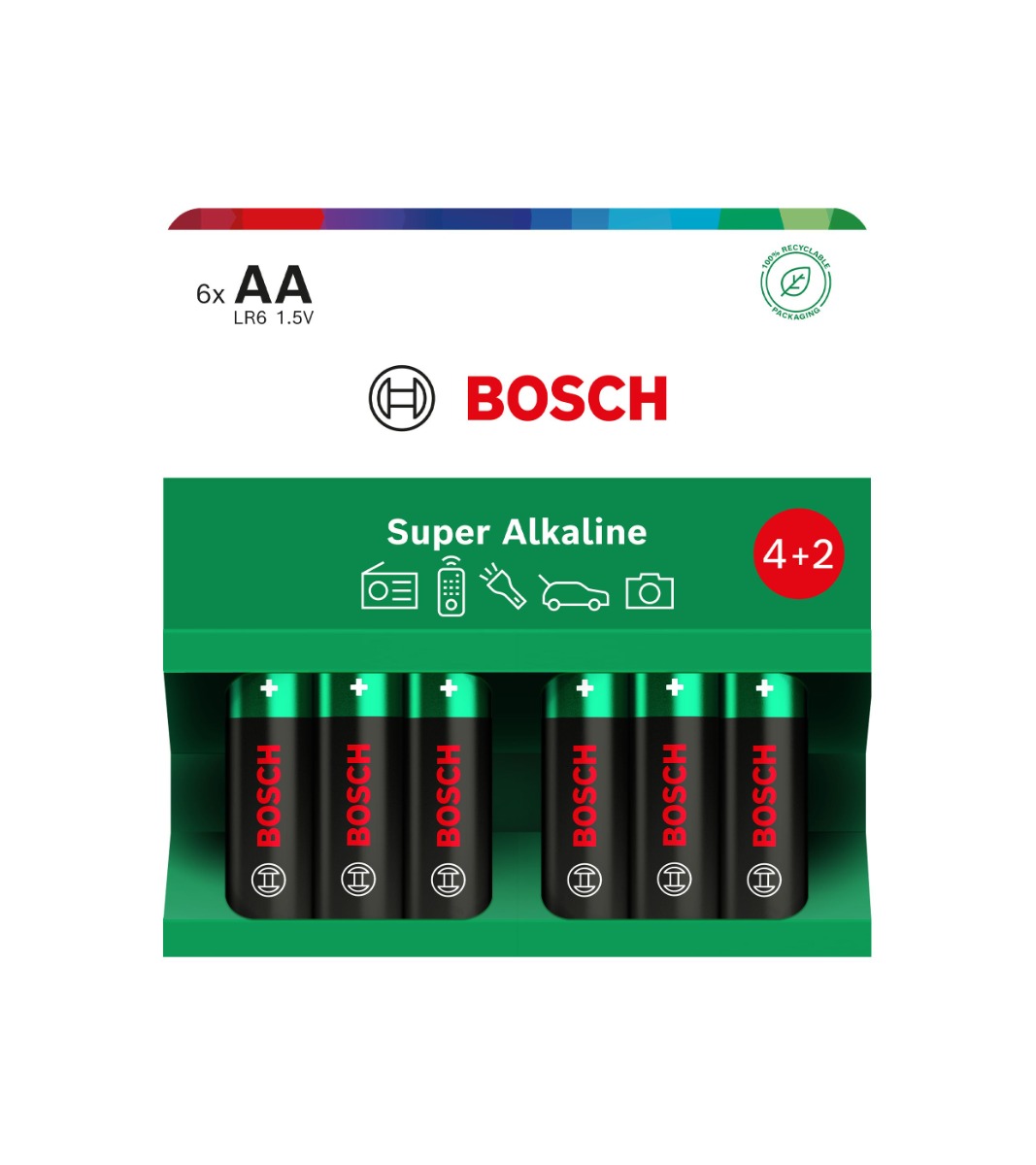 Bosch Super Alkaline AA LR6 baterie 6 ks Bosch