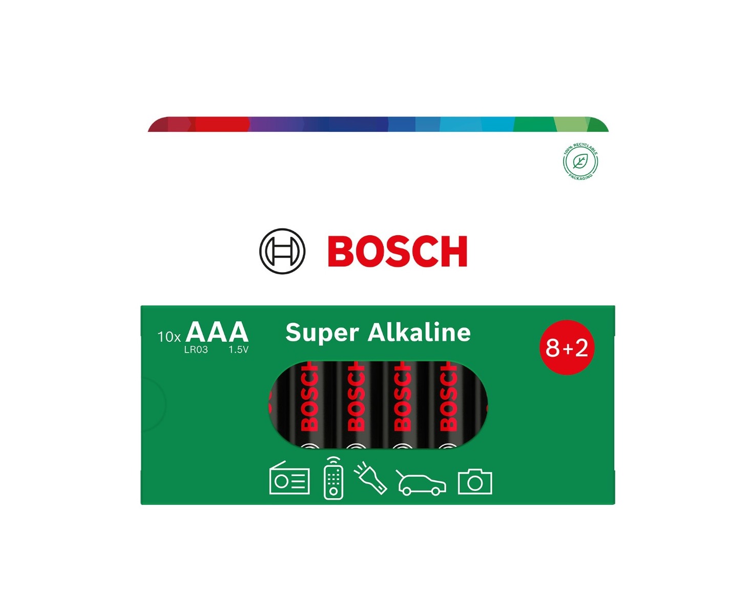 Bosch Super Alkaline AAA LR03 baterie 10 ks Bosch