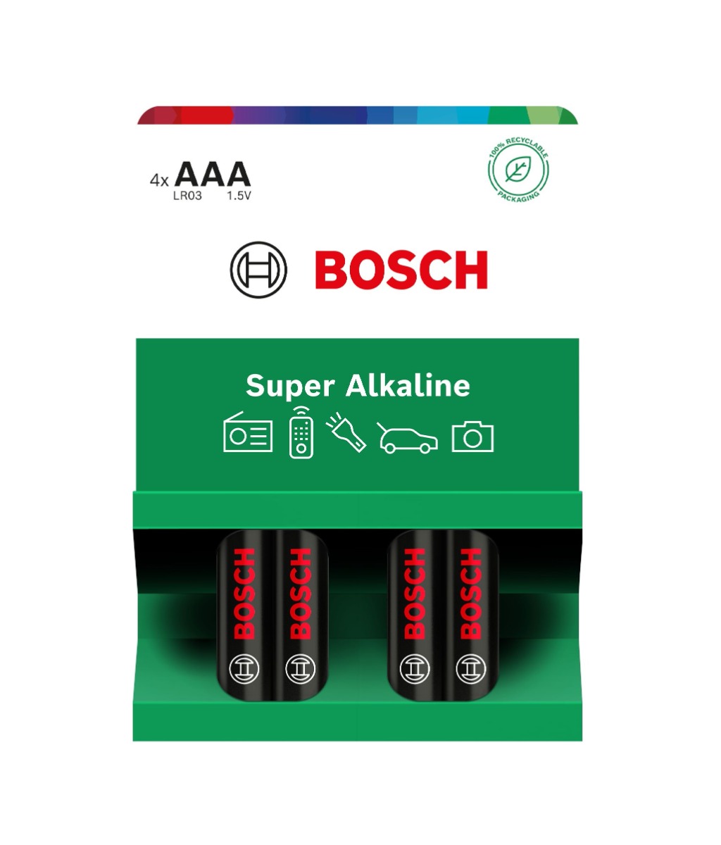 Bosch Super Alkaline AAA LR03 baterie 4 ks Bosch