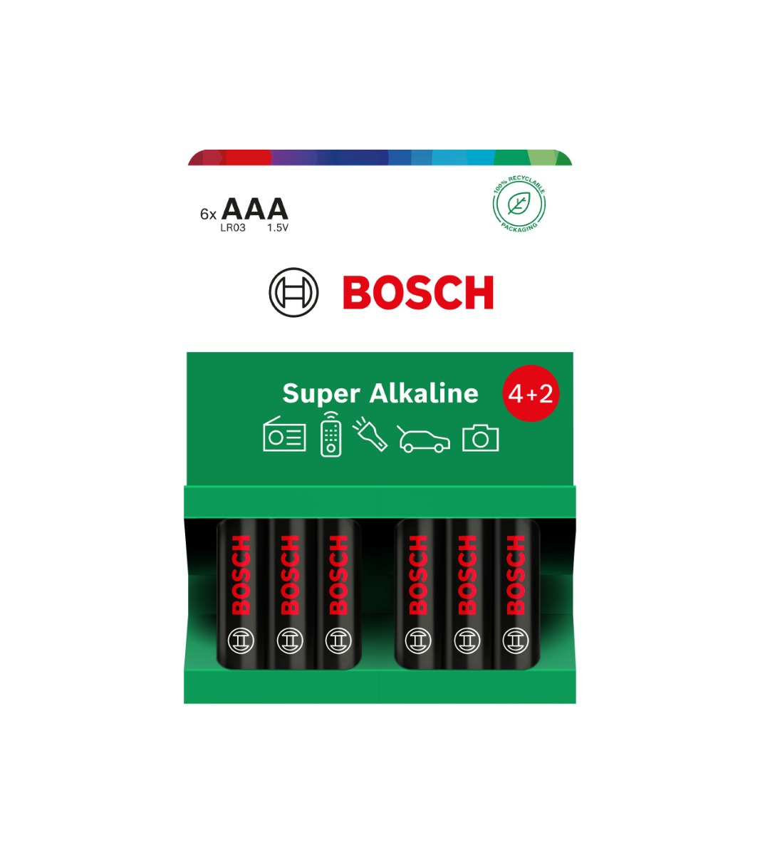 Bosch Super Alkaline AAA LR03 baterie 6 ks Bosch