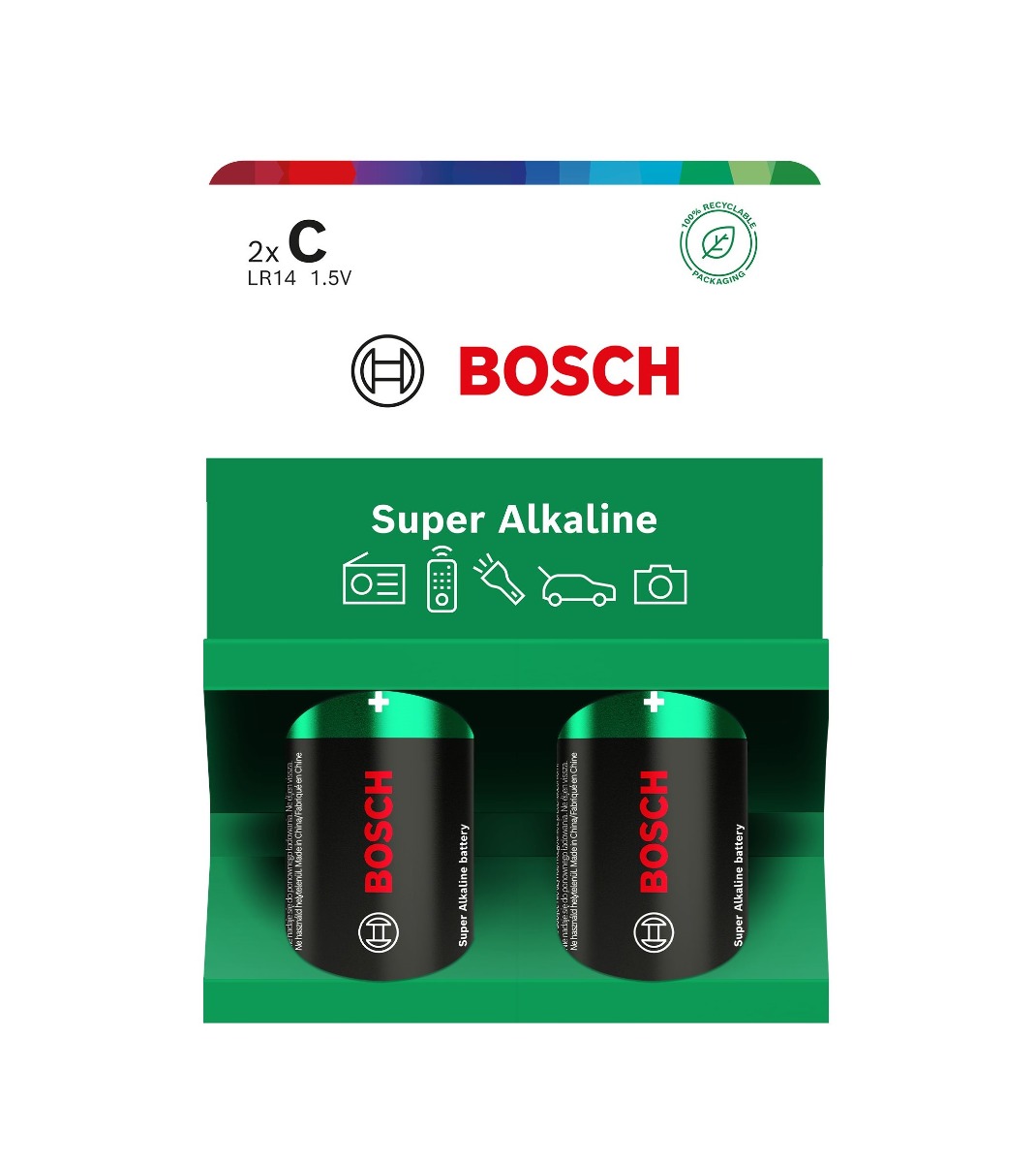 Bosch Super Alkaline C LR14 baterie 2 ks Bosch
