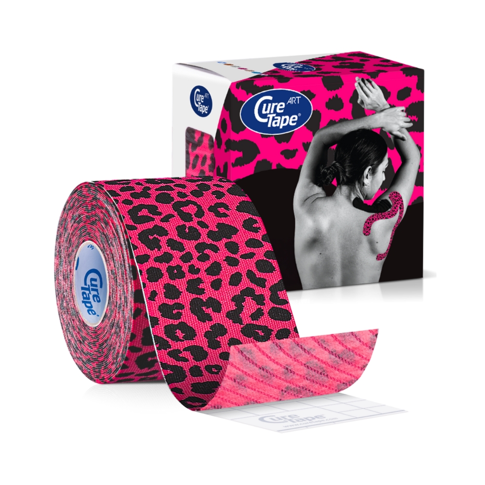 CureTape Art 5 cm x 5 m kineziologický tejp Leopard CureTape