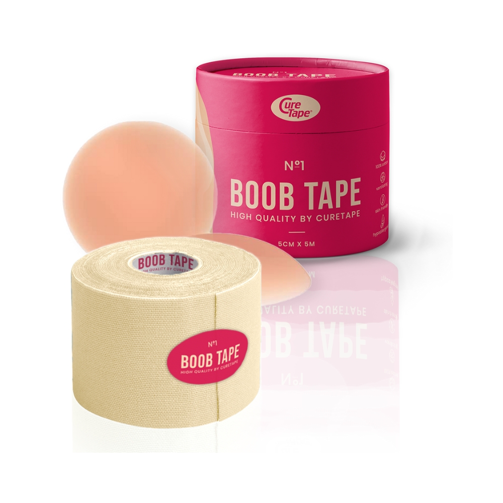 CureTape BoobTape 5 cm x 5 m tejpovací páska na prsa béžová CureTape