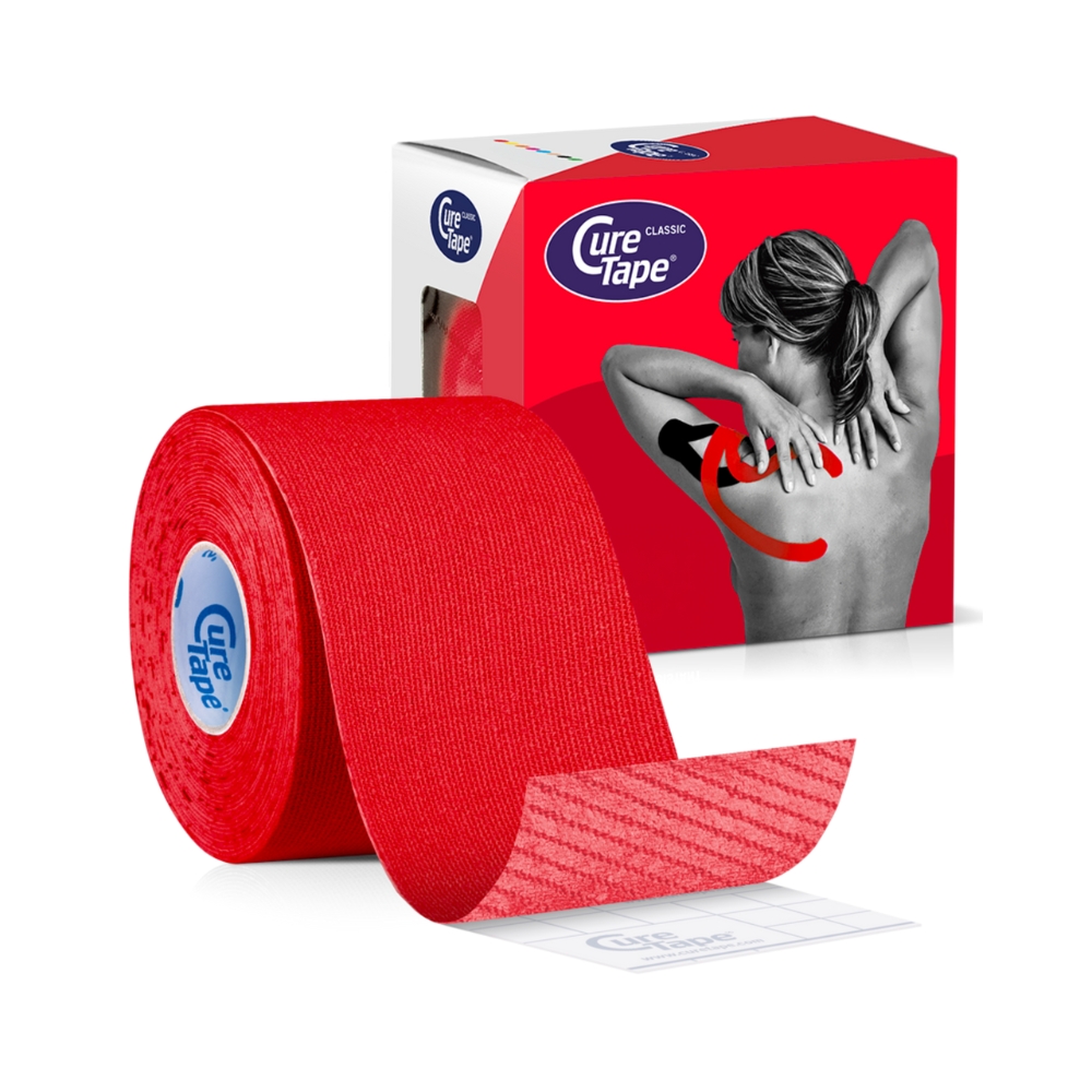 CureTape Classic 5 cm x 5 m kineziologický tejp červený CureTape