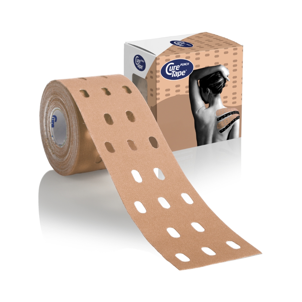 CureTape Punch 5 cm x 5 m kineziologický tejp béžový CureTape