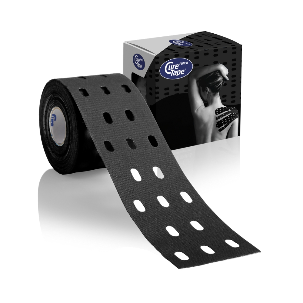 CureTape Punch 5 cm x 5 m kineziologický tejp černý CureTape