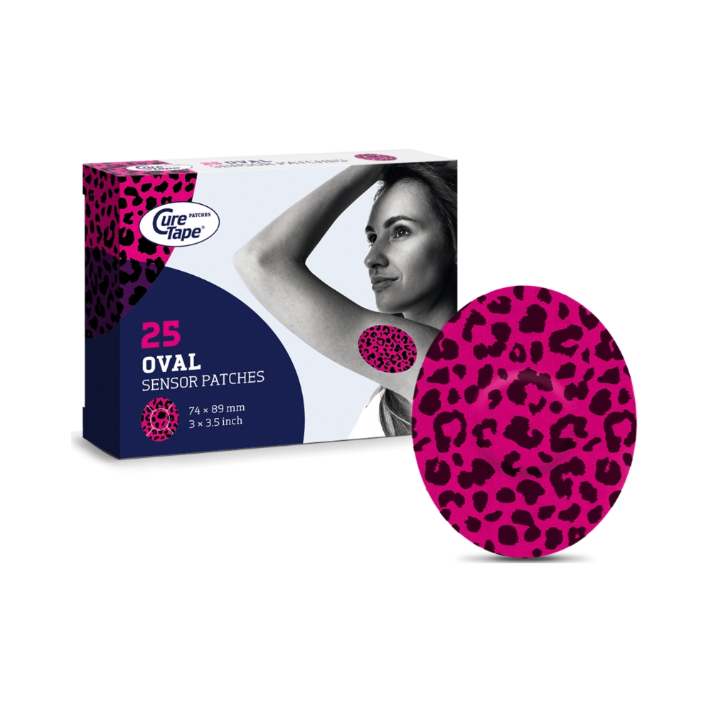 CureTape Sensor Patches náplasti na senzor 25 ks Art Leopard CureTape