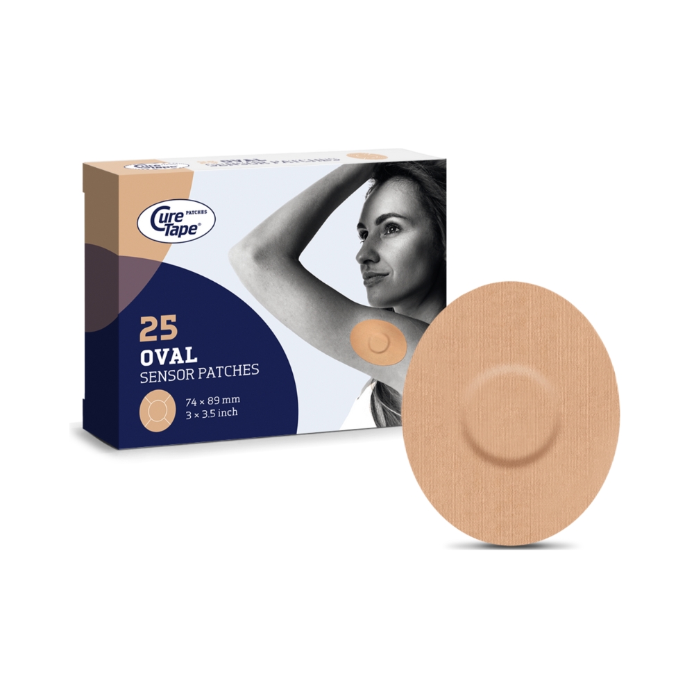 CureTape Sensor Patches náplasti na senzor 25 ks Classic béžová CureTape