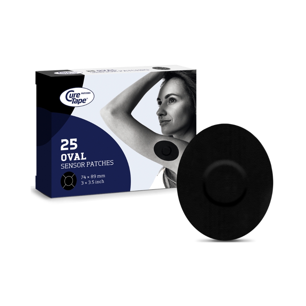 CureTape Sensor Patches náplasti na senzor 25 ks Classic černá CureTape