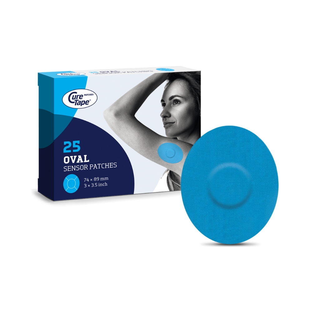 CureTape Sensor Patches náplasti na senzor 25 ks Classic modrá CureTape