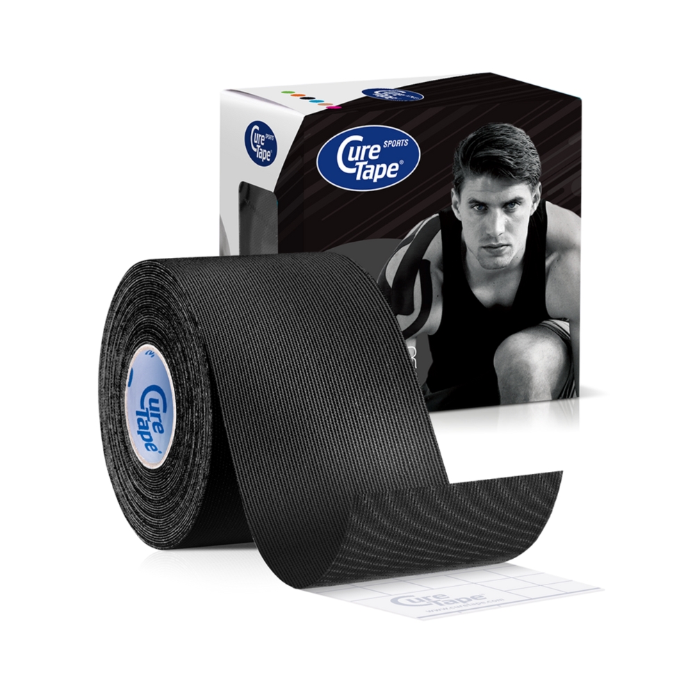 CureTape Sports 5 cm x 5 m kineziologický tejp černý CureTape