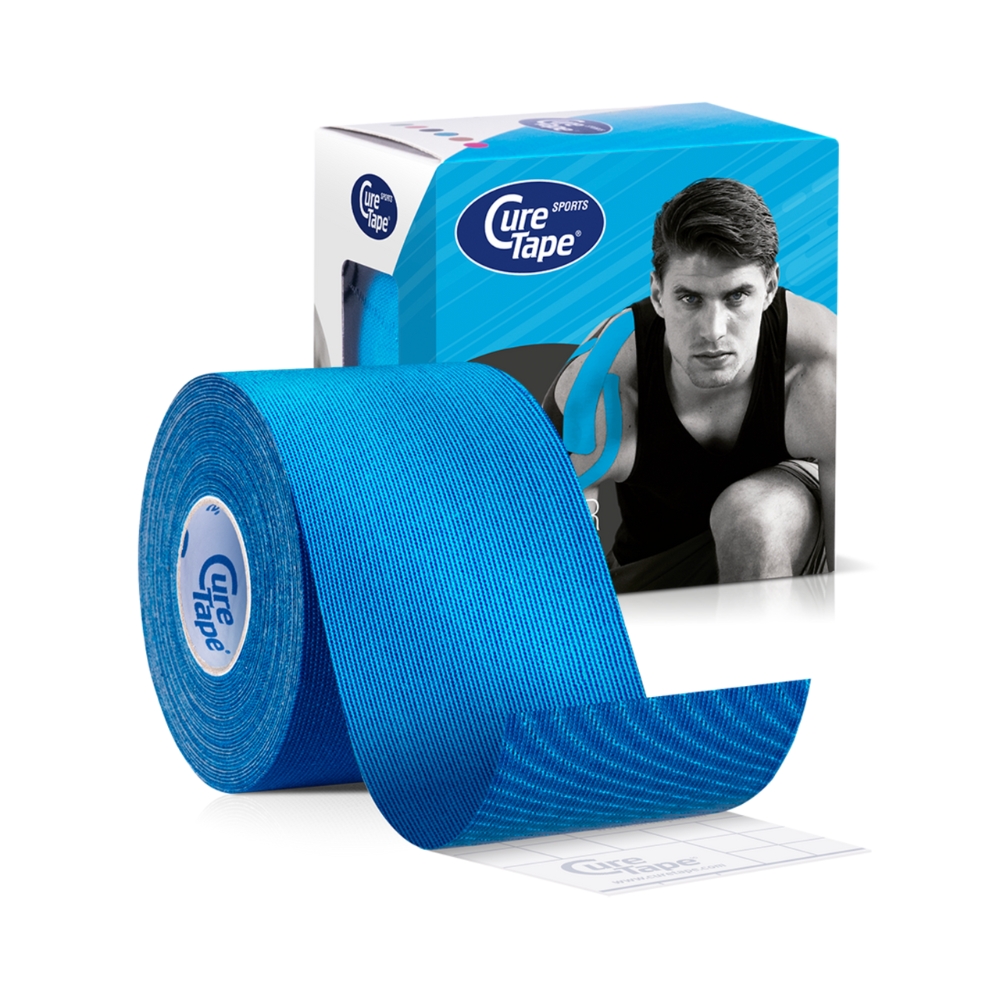 CureTape Sports 5 cm x 5 m kineziologický tejp modrý CureTape