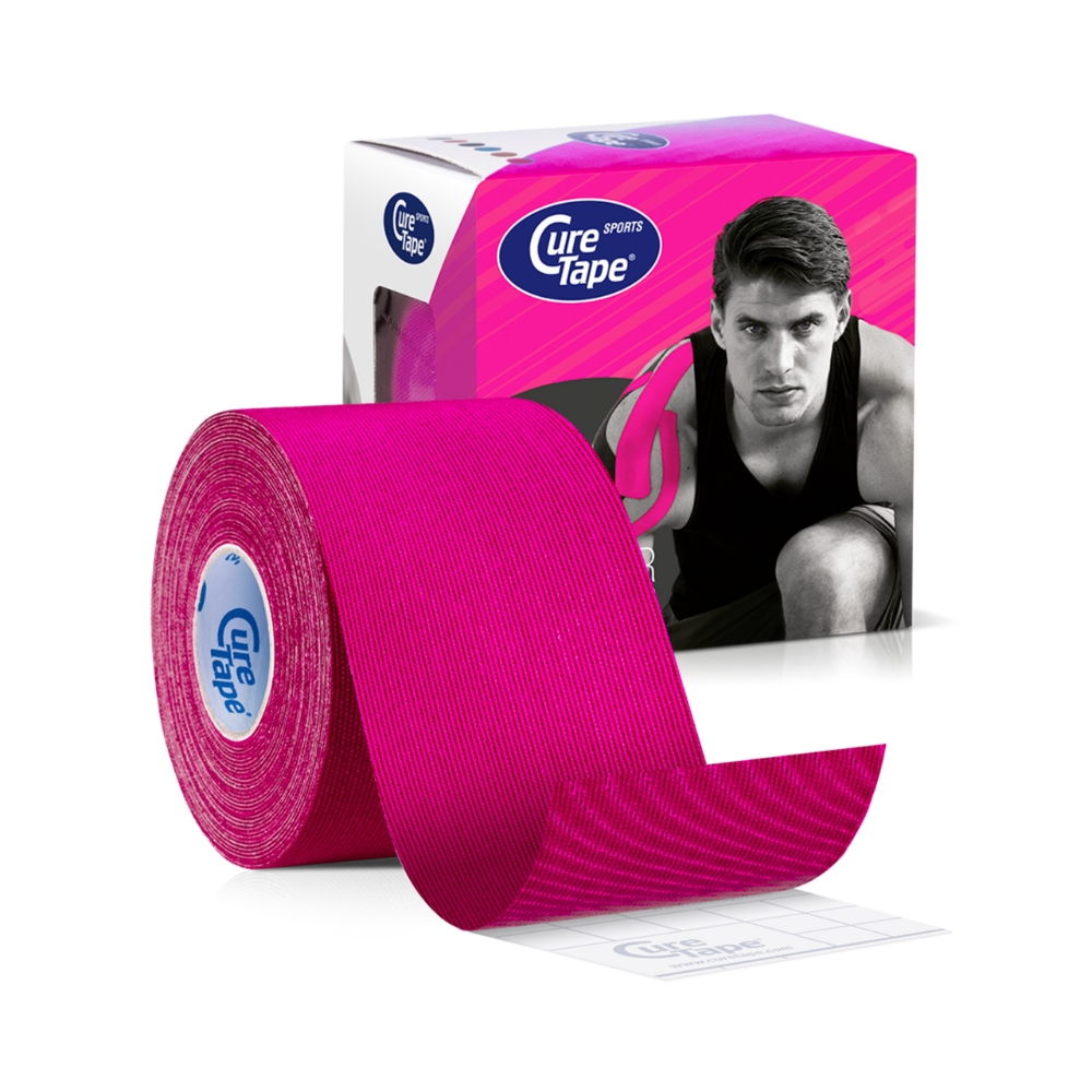 CureTape Sports 5 cm x 5 m kineziologický tejp růžový CureTape