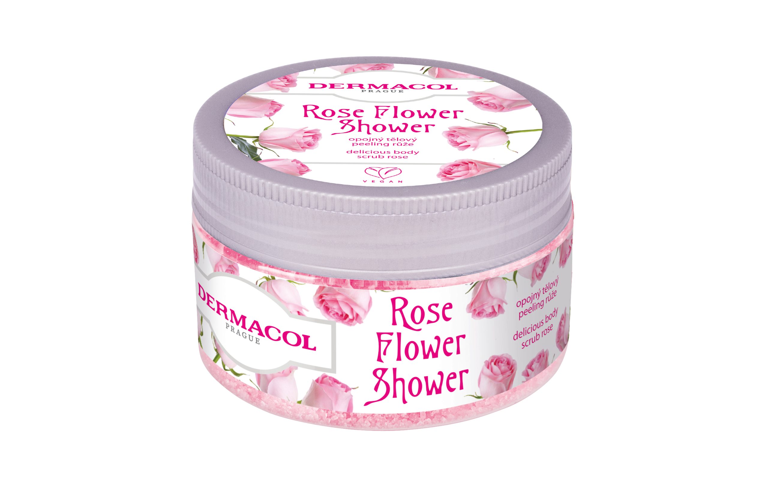 Dermacol Flower Shower Opojný tělový peeling růže 200 g Dermacol