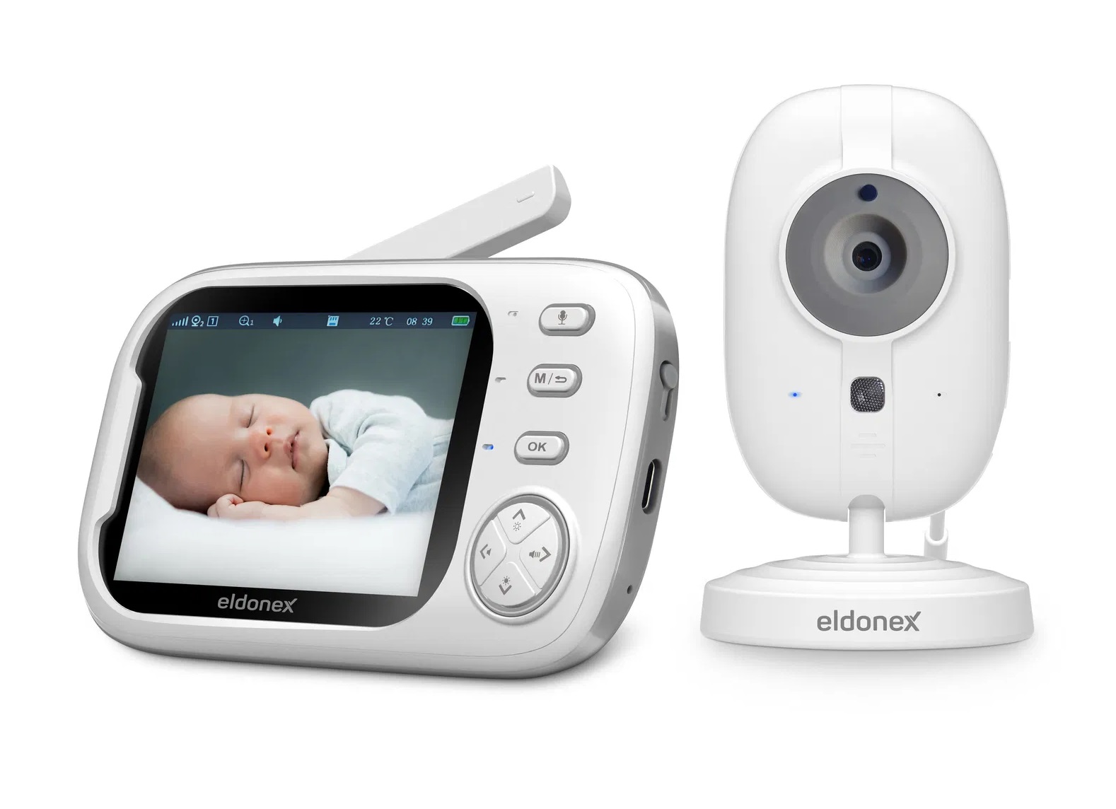 Eldonex BabyCheck dětská video chůvička bílá Eldonex